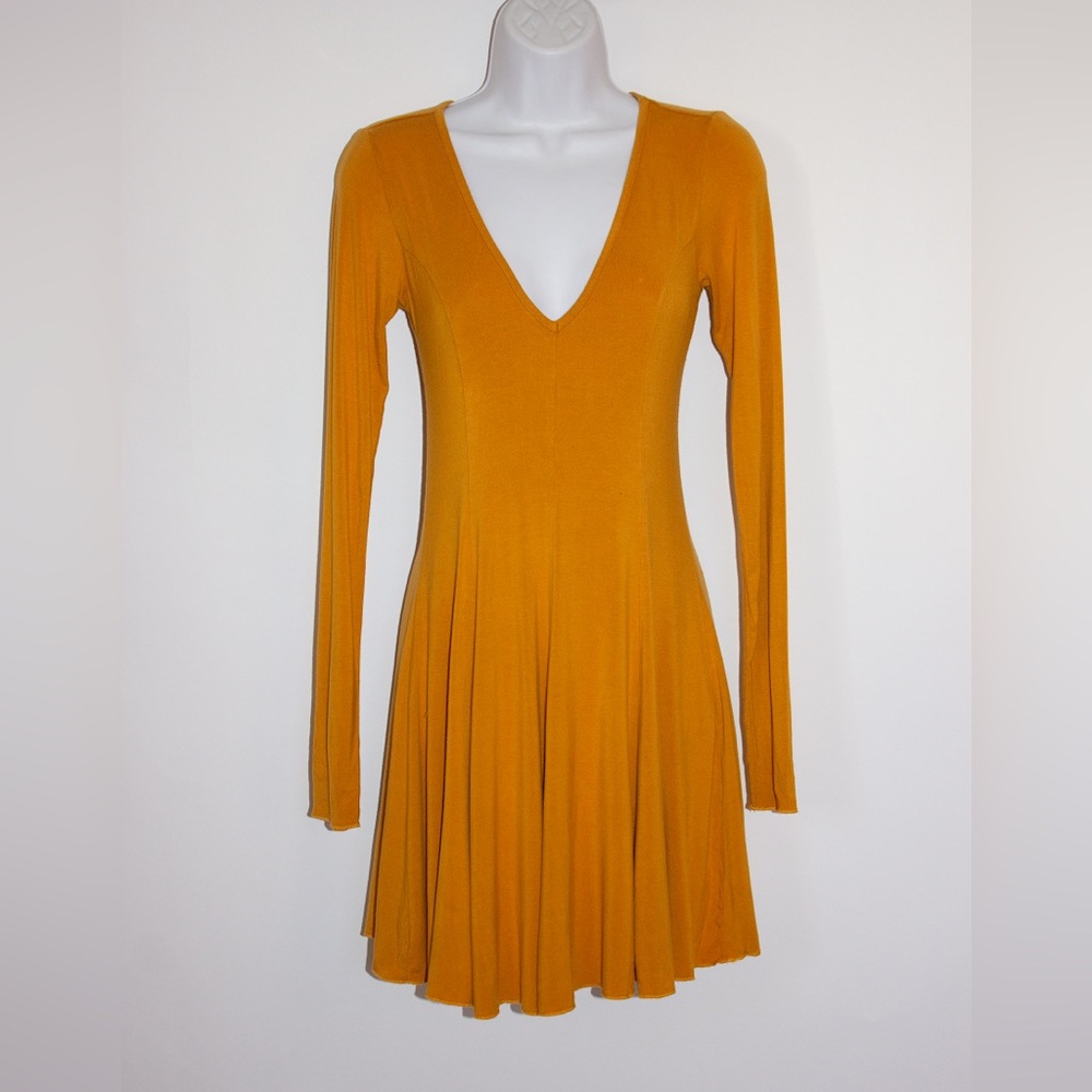 Forever 21 Long Sleeve Dress | Orange | Small